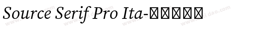 Source Serif Pro Ita字体转换